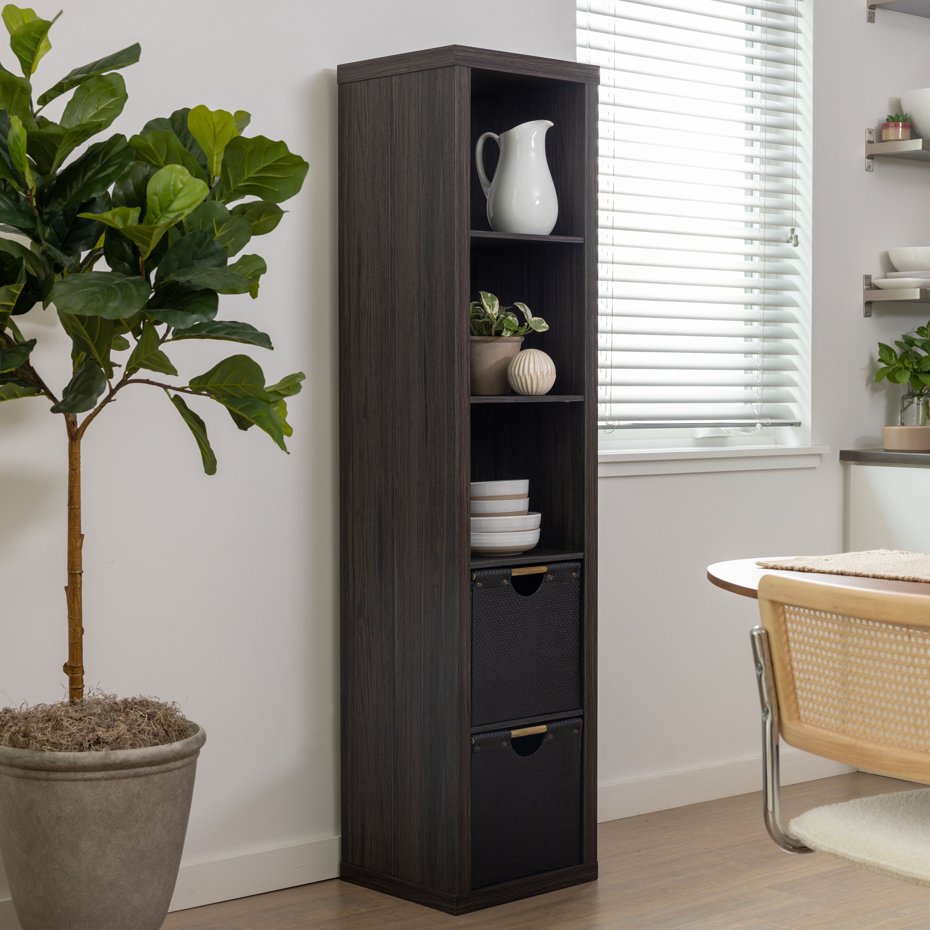 AVERO™ 5 Cube Vertical Storage Organizer, White Texture