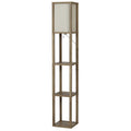 AVERO™ 62.25" Modern Pull Chain Weathered Floor Lamp with Natural Square Shade - AVERO™