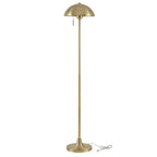 AVERO™ 62" Modern Pull-chain Brass Floor Lamp with Brass Dome Shade - AVERO™
