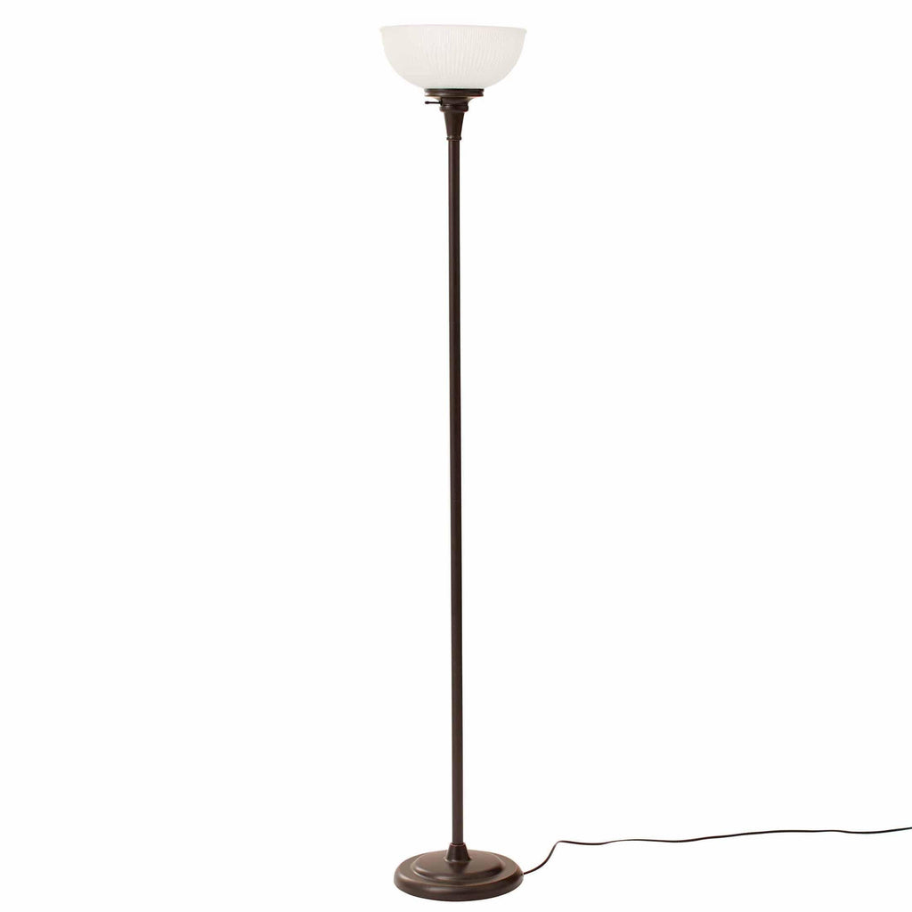 AVERO™ 71" New Ribbed Frosted Glass Oil Rubbed Bronze Floor Lamp, Modern Styling - AVERO™