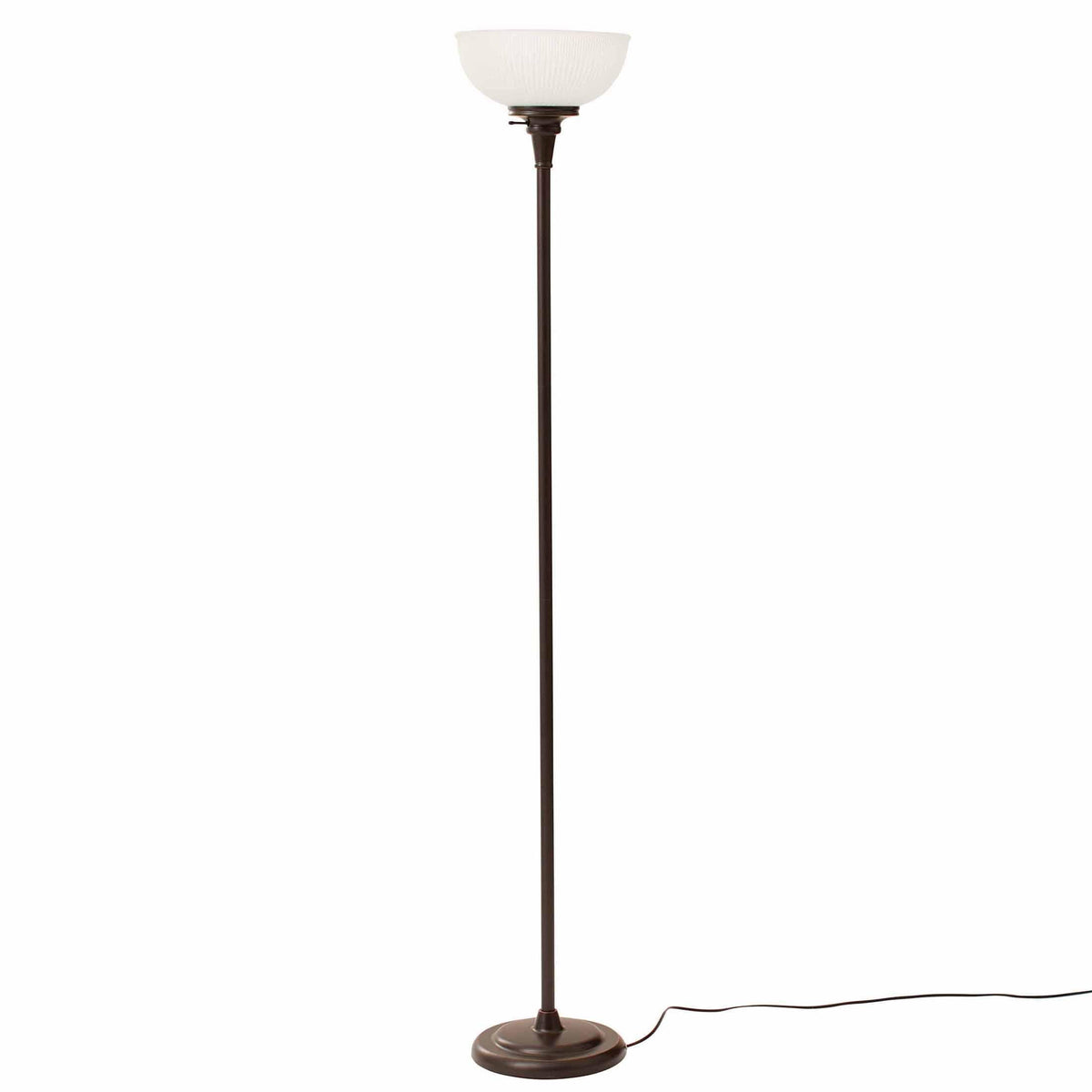 AVERO™ 71" New Ribbed Frosted Glass Oil Rubbed Bronze Floor Lamp, Modern Styling - AVERO™