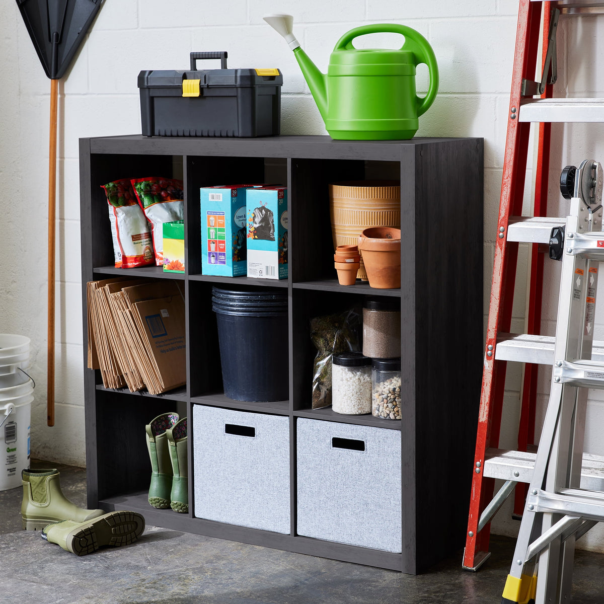 AVERO™ 9 Cube Storage Organizer, Solid Black