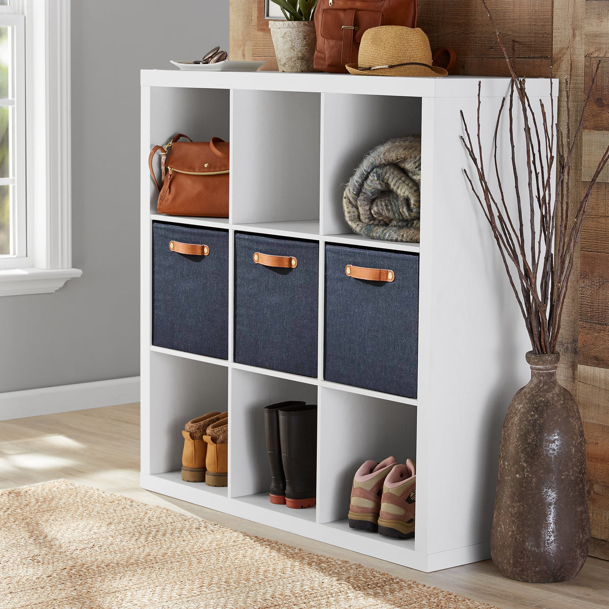 AVERO™ 9 Cube Storage Organizer, Solid Black