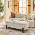 AVERO™ Adlin Storage Bench, Cream Boucle - AVERO™