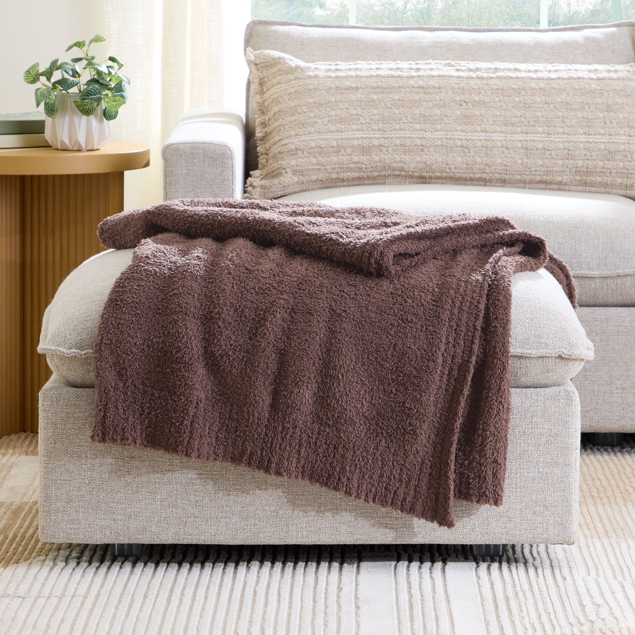 AVERO™ Cozy Knit Throw Blanket, Blue Silver, 50 x 72 in