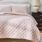 AVERO™ Copper Yarn Dyed Stripe Chambray Quilt, Full/Queen - AVERO™