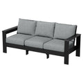 AVERO™ Ezra Outdoor Sofa, Black Frame with Gray Cushions - AVERO™