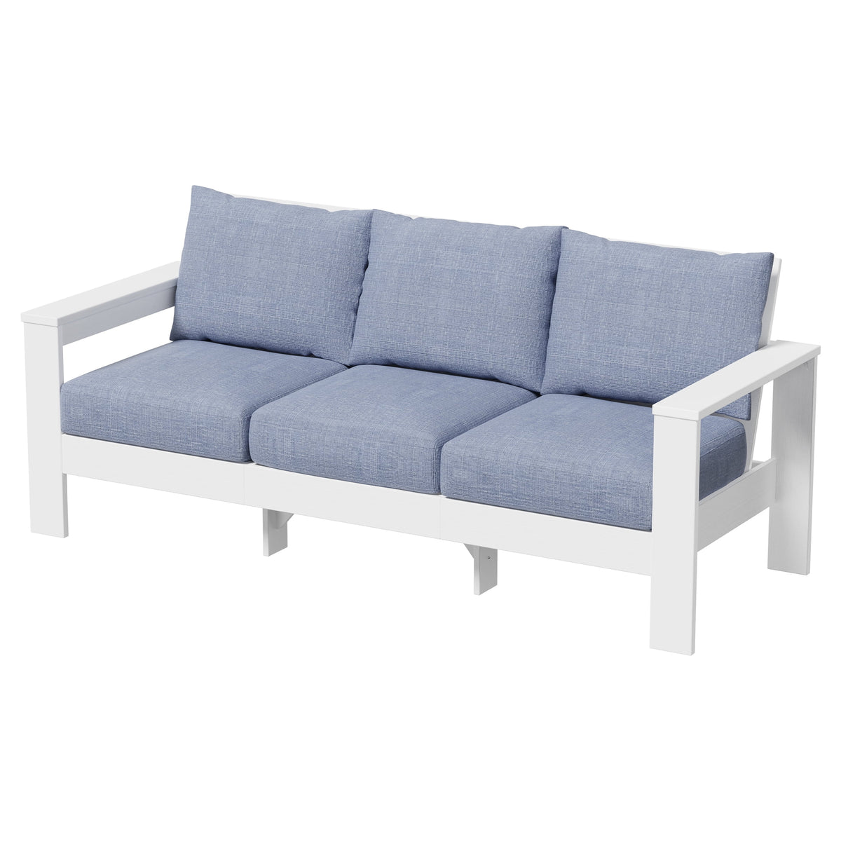 AVERO™ Ezra Outdoor Sofa, Black Frame with Gray Cushions