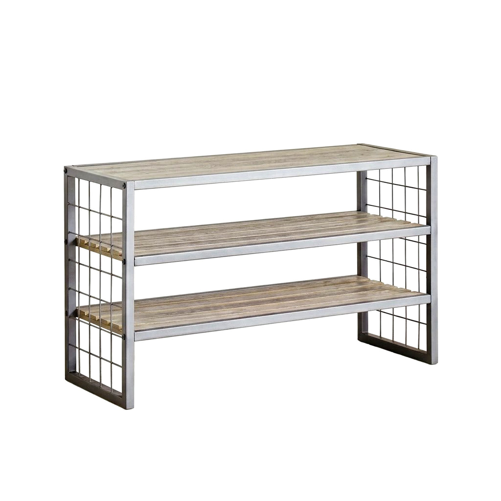 AVERO™ Farmhouse 3 Tier Shoe Rack, Gray, 30in W x 12in D x 18in H - AVERO™