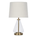 AVERO™ Glass with Brass Base Table Lamp, 18" H - AVERO™