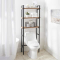 AVERO™ Jace 3-Shelf over-the-Toilet Storage Shelf with Black Frame and Oak Shelves - AVERO™