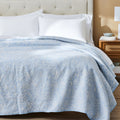AVERO™ Floral Matelass Quilt, King, Blue Bedding - AVERO™