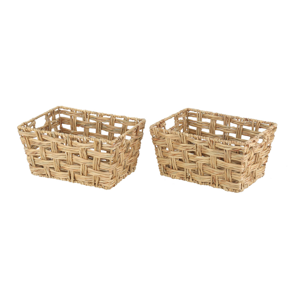 AVERO™ Medium Hyacinth Twist Storage Basket with Handles, 2 Pack - AVERO™