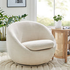 AVERO™ Mira Swivel Accent Chair, Cream - AVERO™