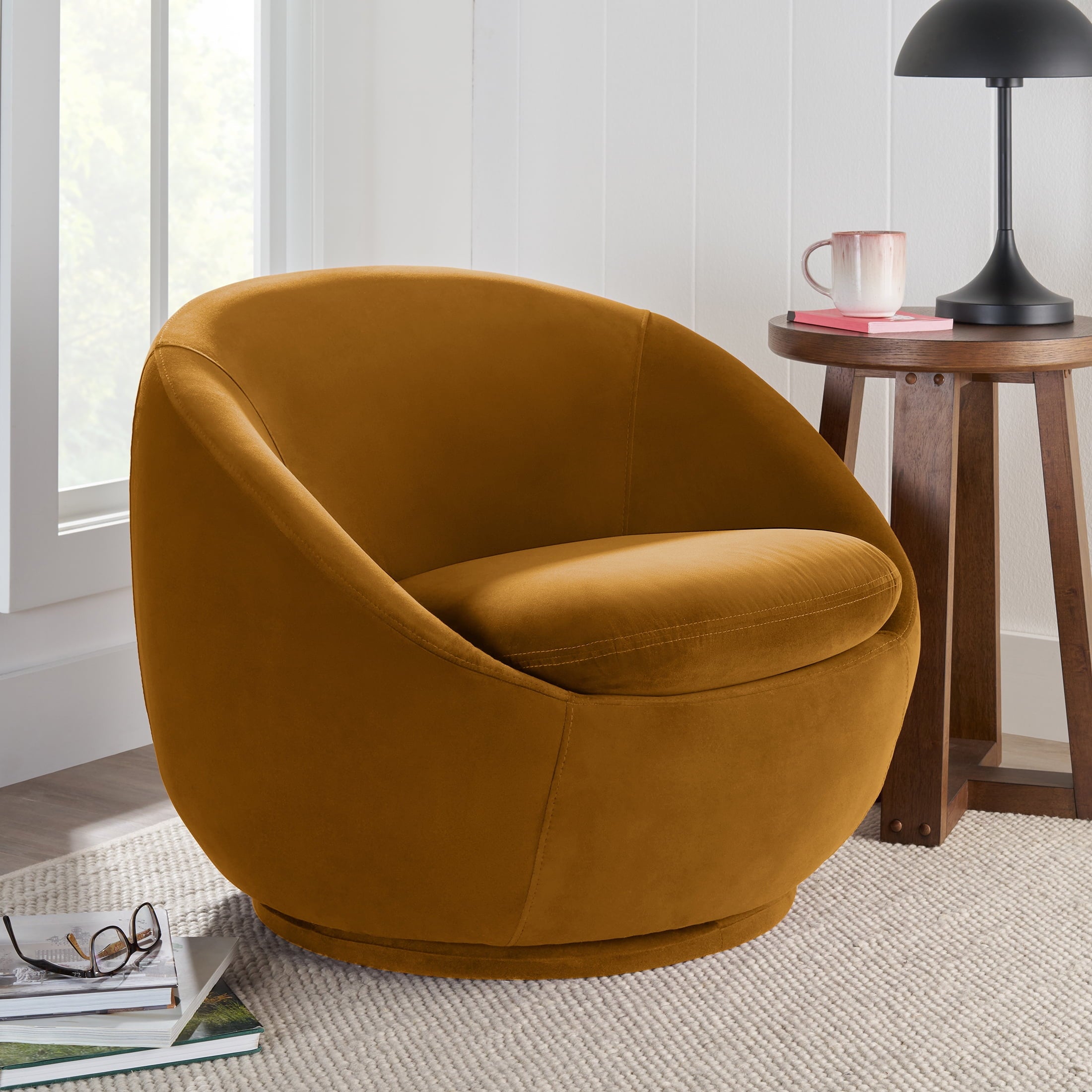AVERO™ Mira Swivel Accent Chair, Cream