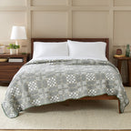 AVERO™ Ivory Modern Mosaic Cotton Matelasse Reversible Quilt, King