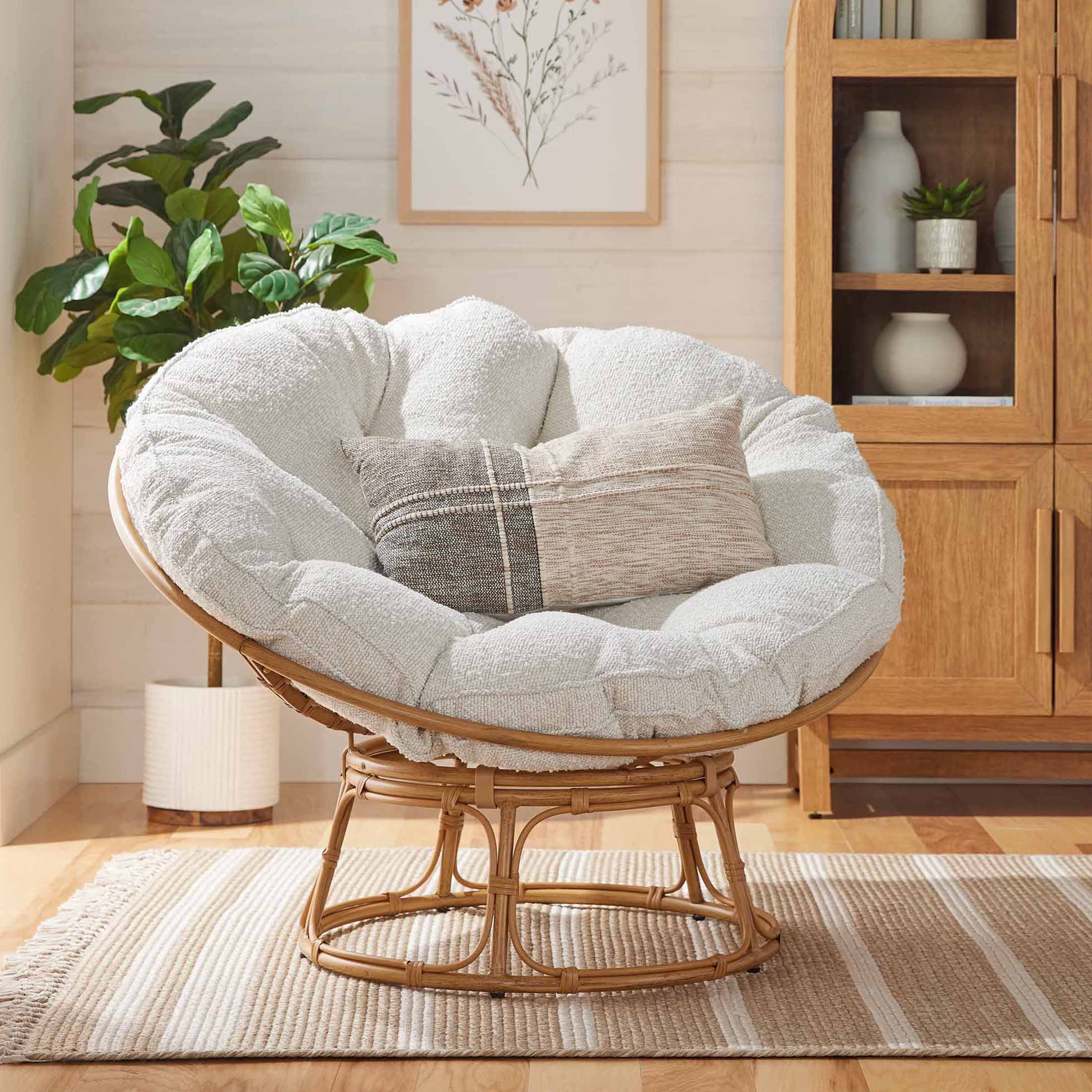 AVERO™ Emma Papasan Accent Chair, Gray Linen