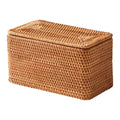 AVERO™ Brown Rattan Organizer Basket with Lid - AVERO™