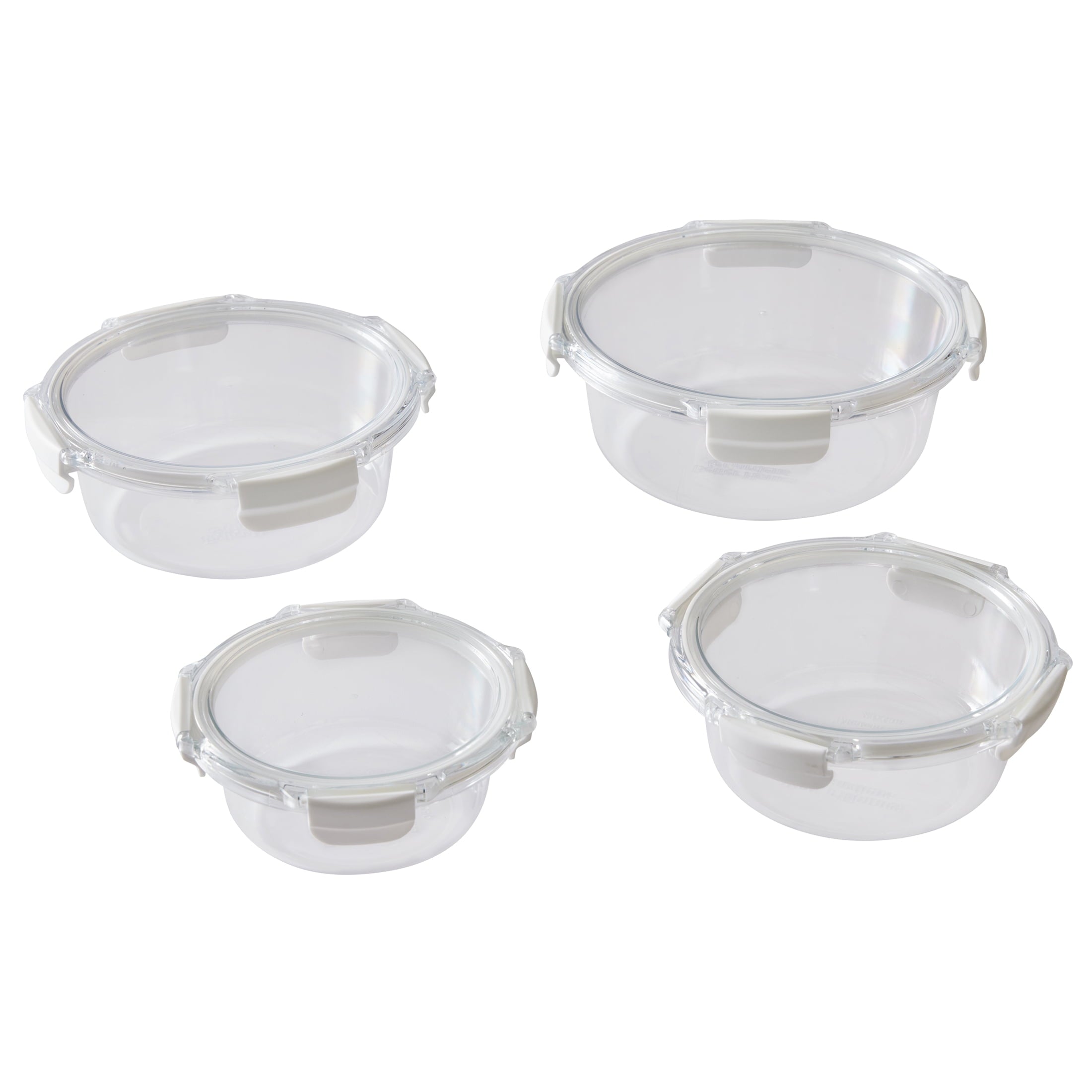 AVERO™ Round Tritan Food Storage Container with Tritan Lid. Set of 4, 8 Pieces - AVERO™