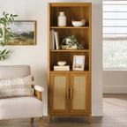AVERO™ Springwood Bookcase with Doors, Light Honey Finish - AVERO™