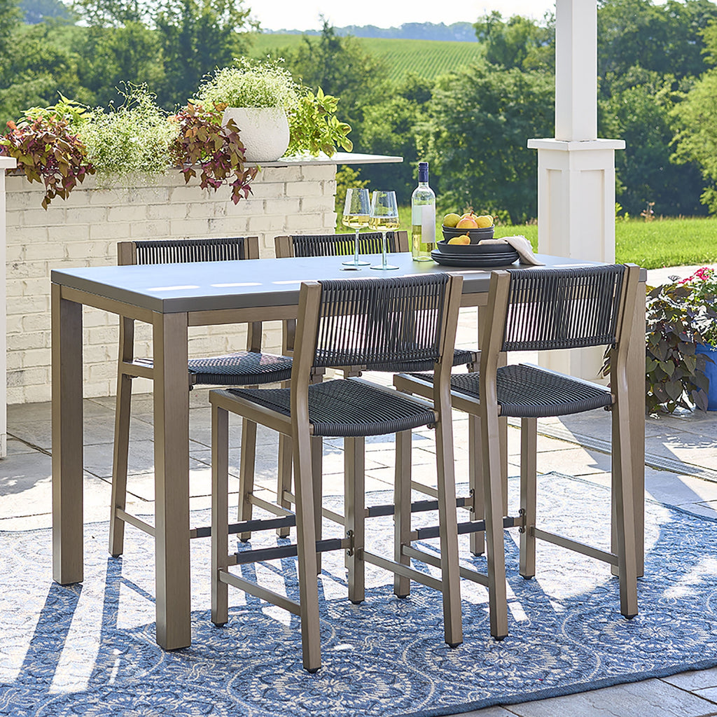 AVERO™ Tarren 5-Piece High Dining Set, Black - AVERO™