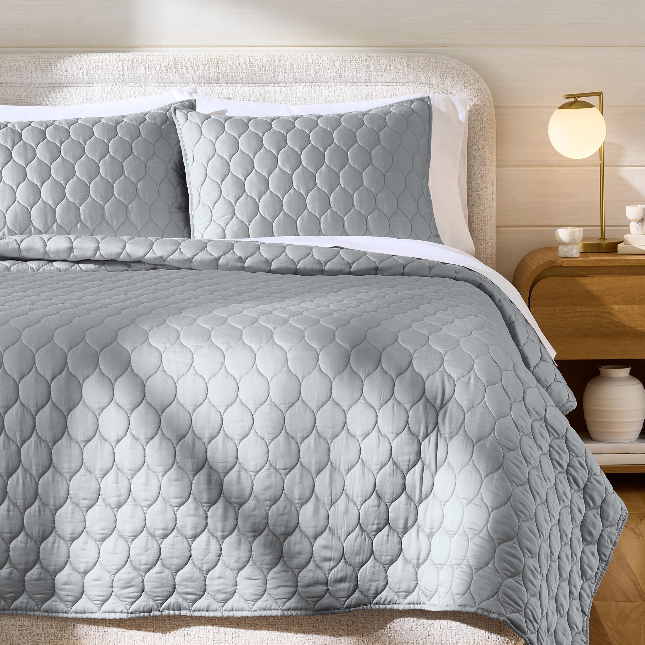 AVERO™ Tencel Quilt, King, Silver Grey, Soft Touch Bedding - AVERO™