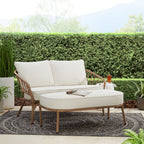 AVERO™ Willow Sage All-Weather Wicker Outdoor Loveseat and Ottoman Set, Beige - AVERO™