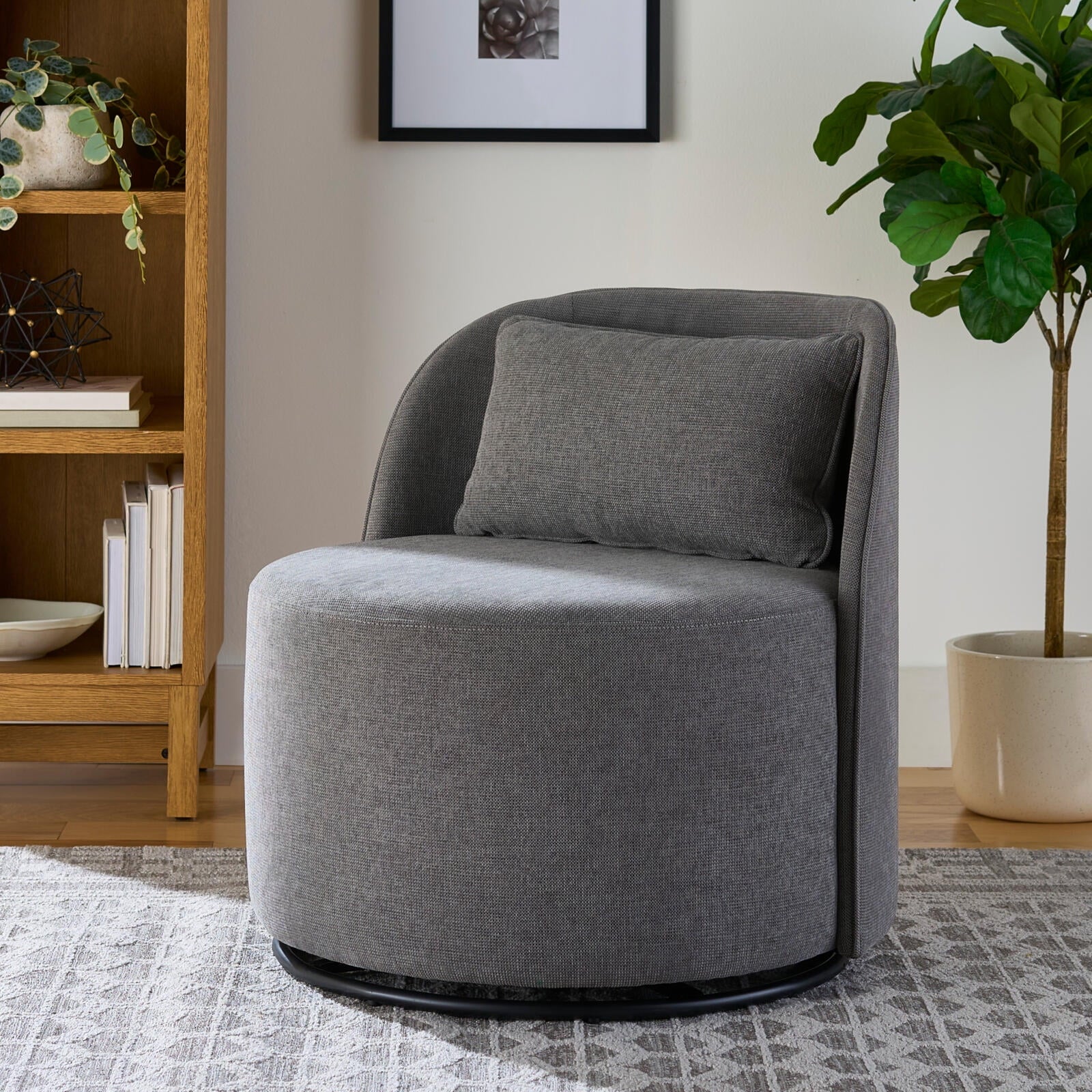 AVERO™ Juliet Modern Arch Swivel Accent Chair, Gray - AVERO™