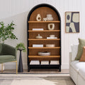 AVERO™ Juliet Open Arch Bookcase, Rich Black and Light Honey - AVERO™
