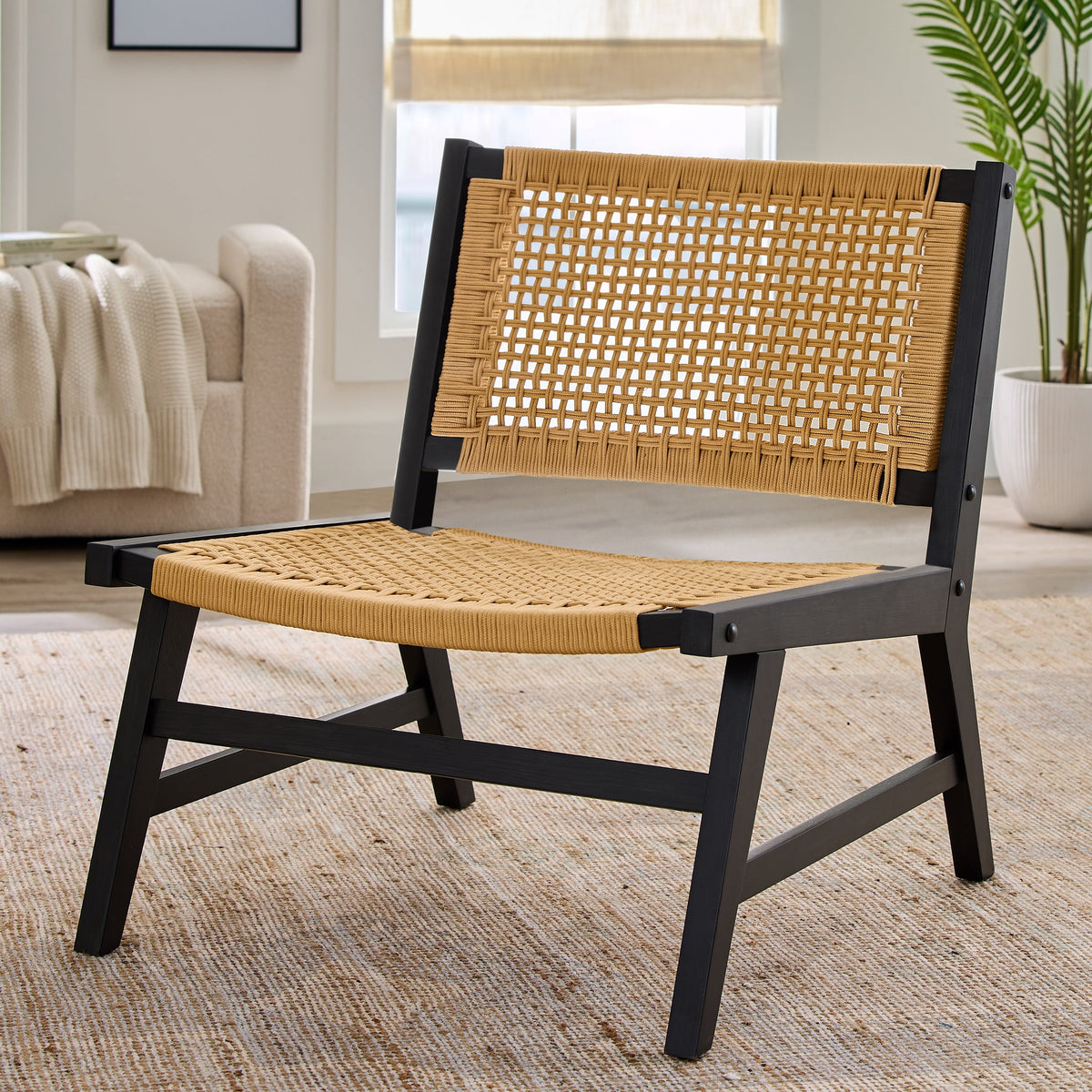 AVERO™ Vista Woven Accent Chair, Light Honey