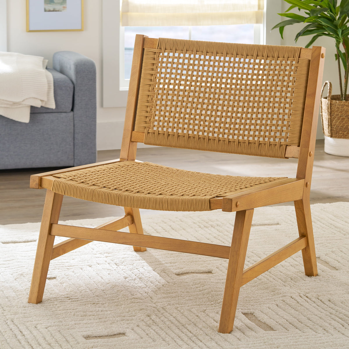 AVERO™ Vista Woven Accent Chair, Light Honey - AVERO™