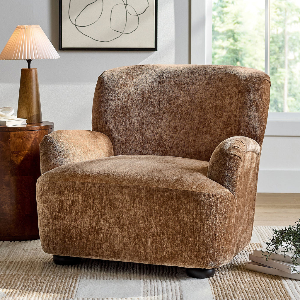 AVERO™ Waylen Accent Chair, Caramel Chenille - AVERO™
