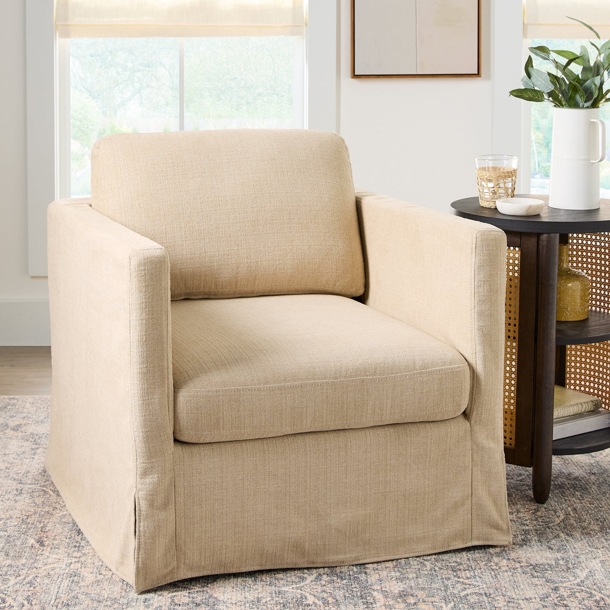 AVERO™ Waylen Swivel Accent Chair, Wheat - AVERO™