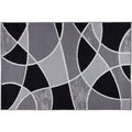 AVERO™ Block Polypropylene Rug, 4'11" x 7', Black - AVERO™