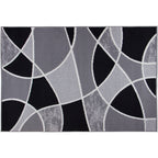 AVERO™ Block Polypropylene Rug, 4'11" x 7', Black - AVERO™
