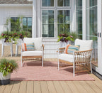 AVERO™ Lilah 2-Pack Outdoor Wicker Lounge Chairs, White - AVERO™
