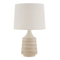 AVERO™ 17 in Reactive Glaze Ceramic Table Lamp with White Fabric Shade - AVERO™