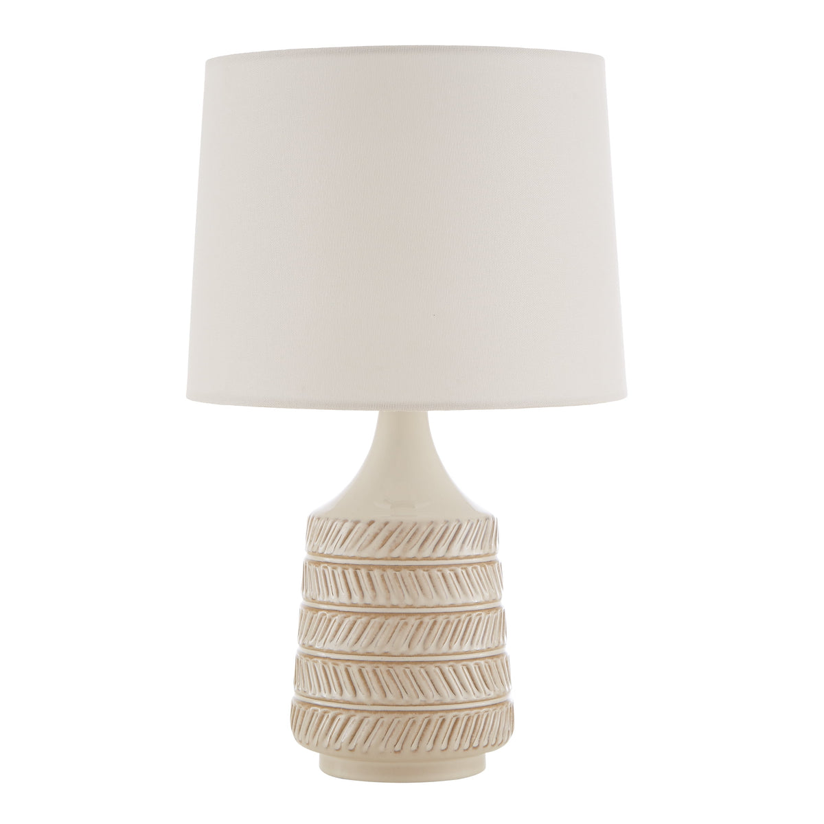 AVERO™ 17 in Reactive Glaze Ceramic Table Lamp with White Fabric Shade - AVERO™