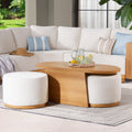 AVERO™ Juliet Outdoor Coffee Table with 2 Ottomans and Patio Cover, Beige - AVERO™