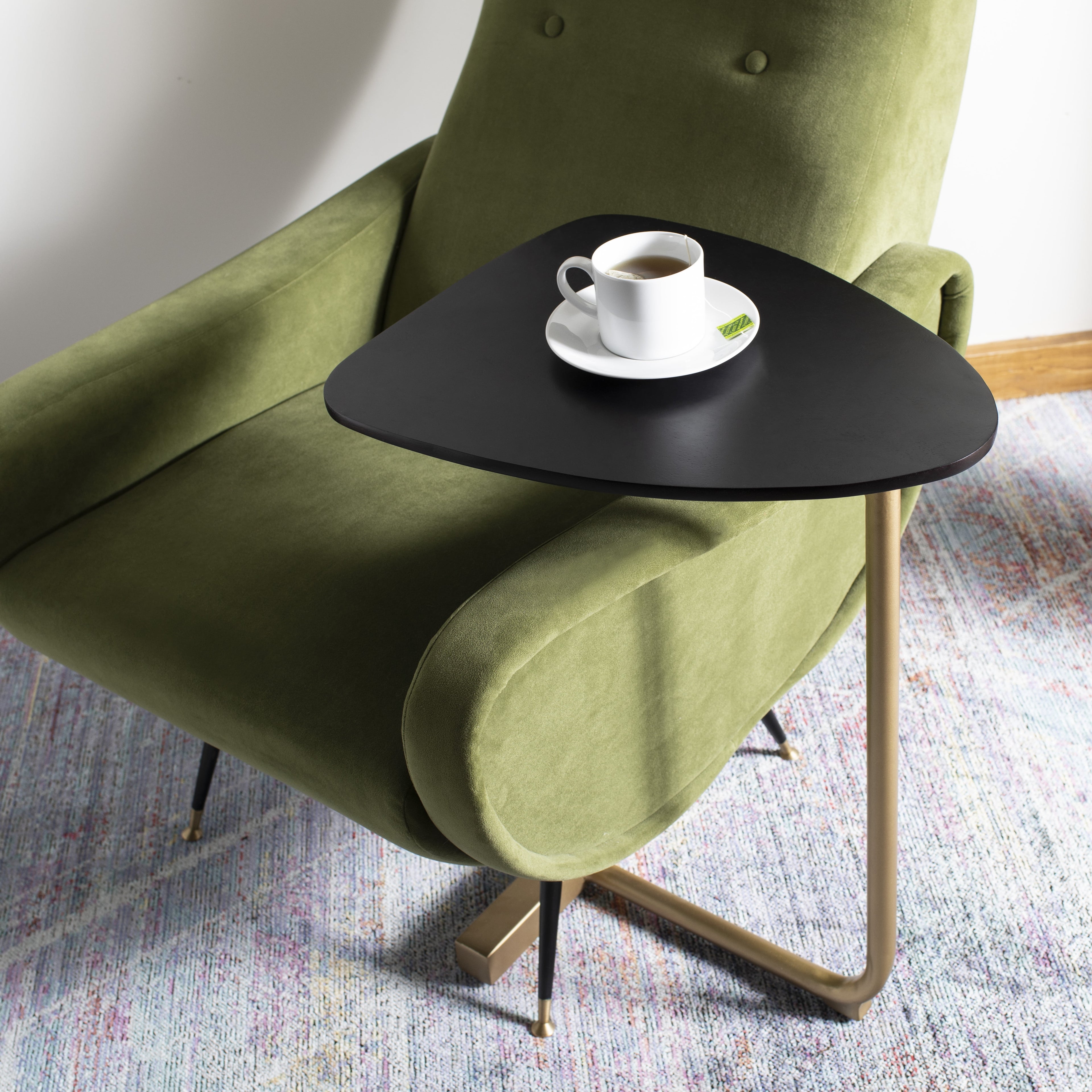 AVERO™ Kaiya Contemporary Glam C-Table, Black/Gold, Black/Gold - AVERO™
