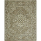 AVERO™ Traditional Plush Beige Medallion Indoor Area Rug, 7' 9" x 10' - AVERO™
