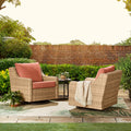 AVERO™ River Oaks Outdoor Swivel Gliders with Patio Covers, Set of 2, Red - AVERO™