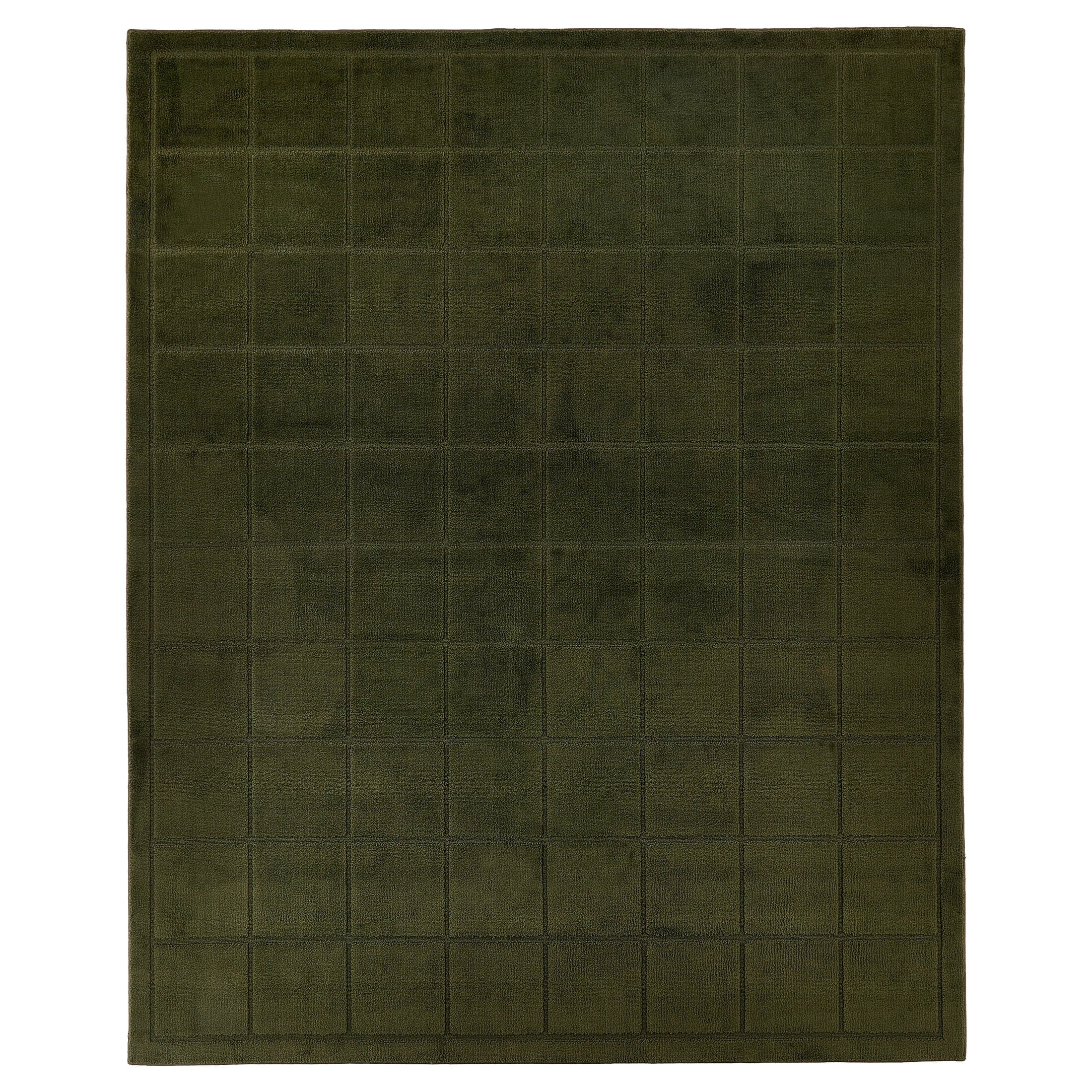 AVERO™ Solid High Low Tufted Grid Dark Green Indoor Area Rug, 8' x 10' - AVERO™