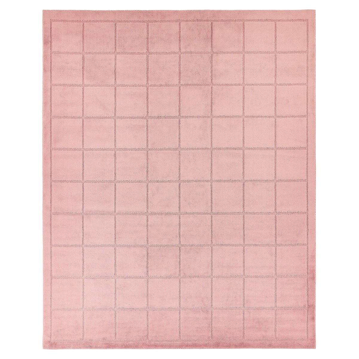 AVERO™ Solid High Low Tufted Grid Dark Green Indoor Area Rug, 8' x 10'
