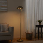 AVERO™ 62" Modern Pull-chain Brass Floor Lamp with Brass Dome Shade - AVERO™