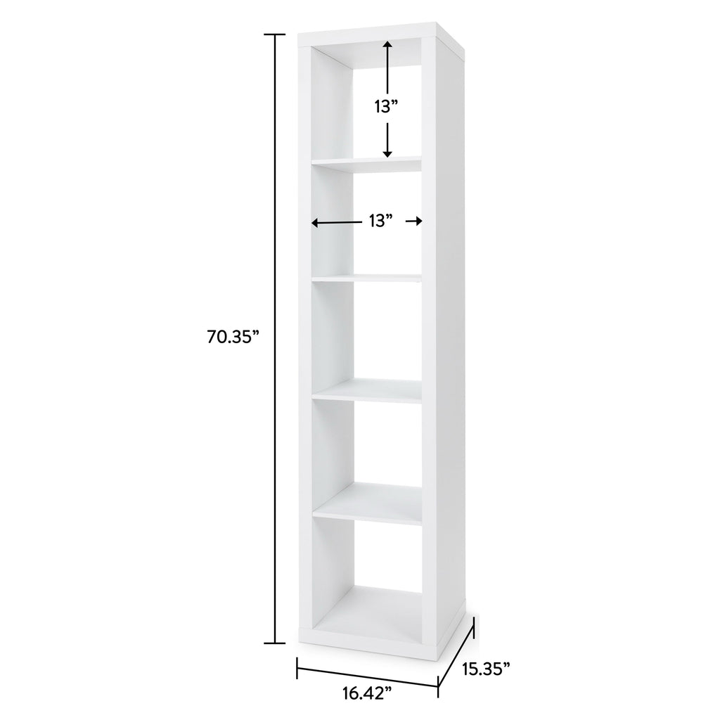 AVERO™ 5 Cube Vertical Storage Organizer, White Texture - AVERO™