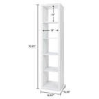AVERO™ 5 Cube Vertical Storage Organizer, White Texture - AVERO™