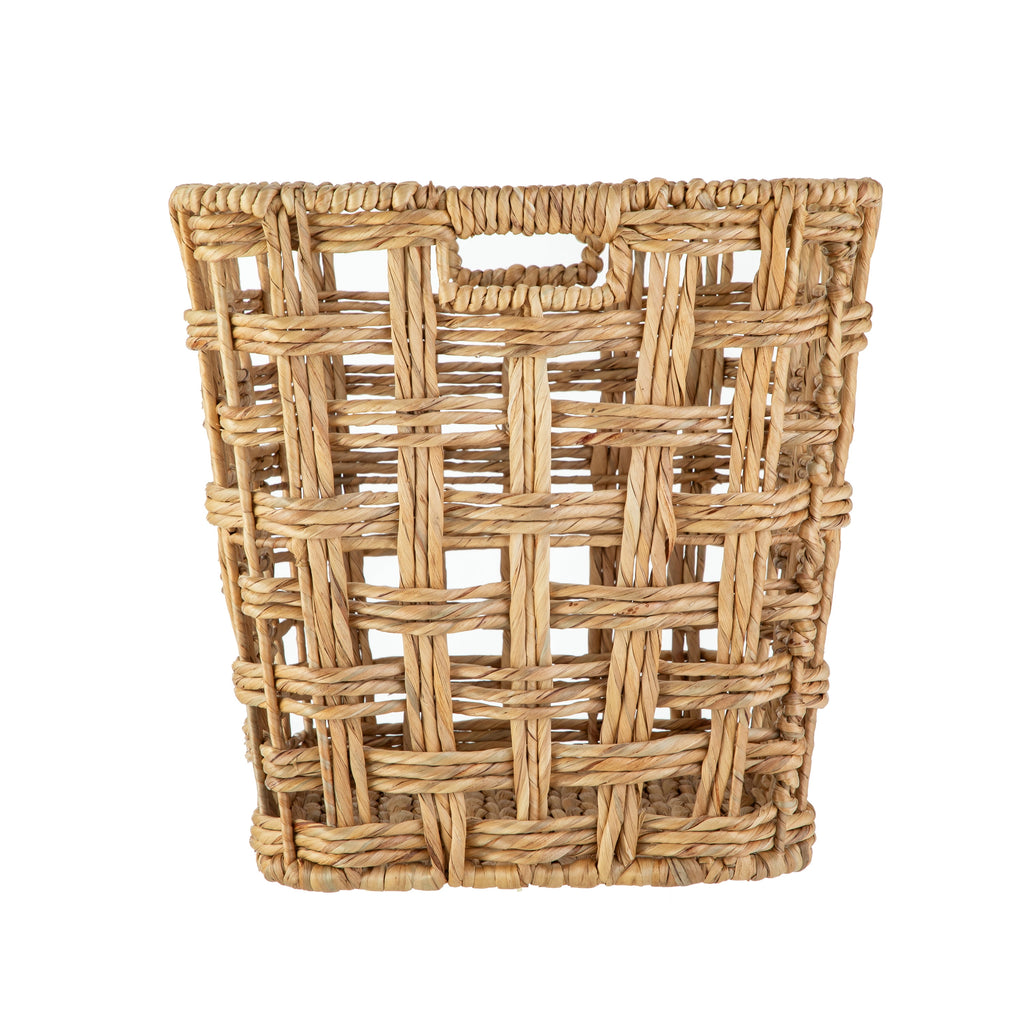 AVERO™ Extra Large Water Hyacinth Twist Decorative Storage Basket with Handles, 19 in x 16 in x 16 in - AVERO™