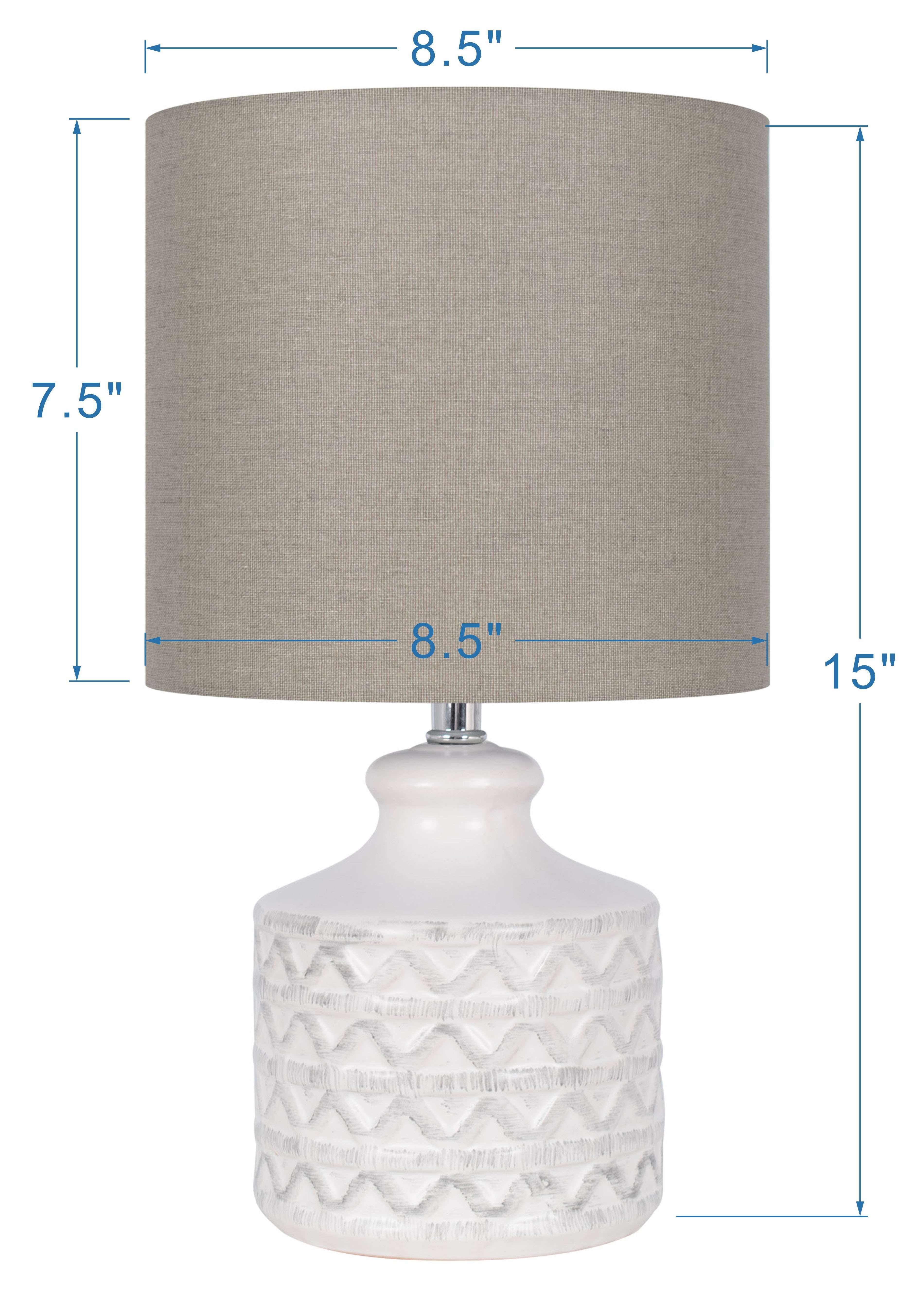 AVERO™ White Ceramic Table Lamp, 15" - AVERO™