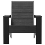 AVERO™ Ezra Outdoor HDPE Adirondack Chair, Black - AVERO™